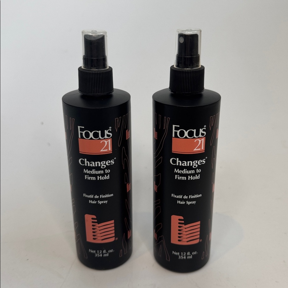 Lot of 2 Focus 21 Changes Pump Hair Sprays for Medium to Firm Hold 12 fl oz